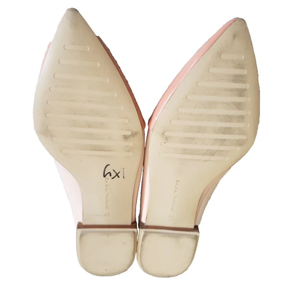 Zara Trafaluc Women's Flats Slip On Shoes Peach/ Pink Women's Size 6.5 EU 37